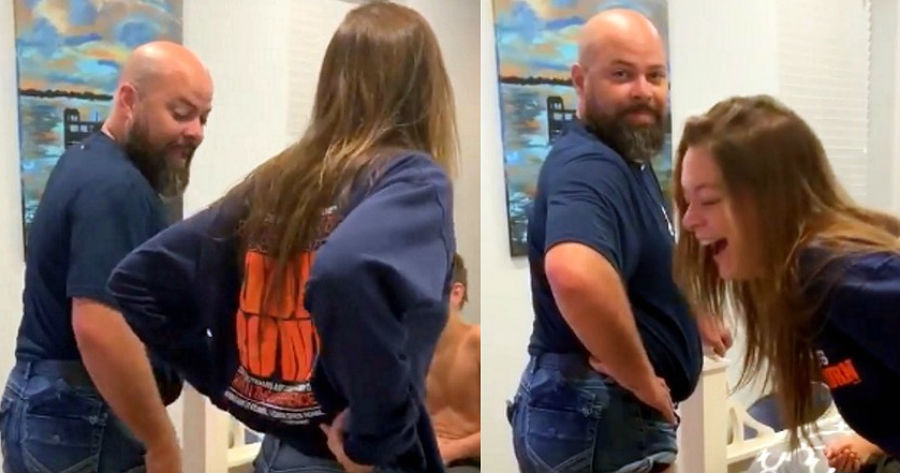 Viral: Μπαμπάς φοράει κοντό σορτσάκι για δώσει ένα μάθημα στην κόρη του | βίντεο